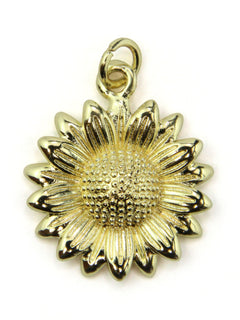 Charm fleur tournesol laiton 20 mm