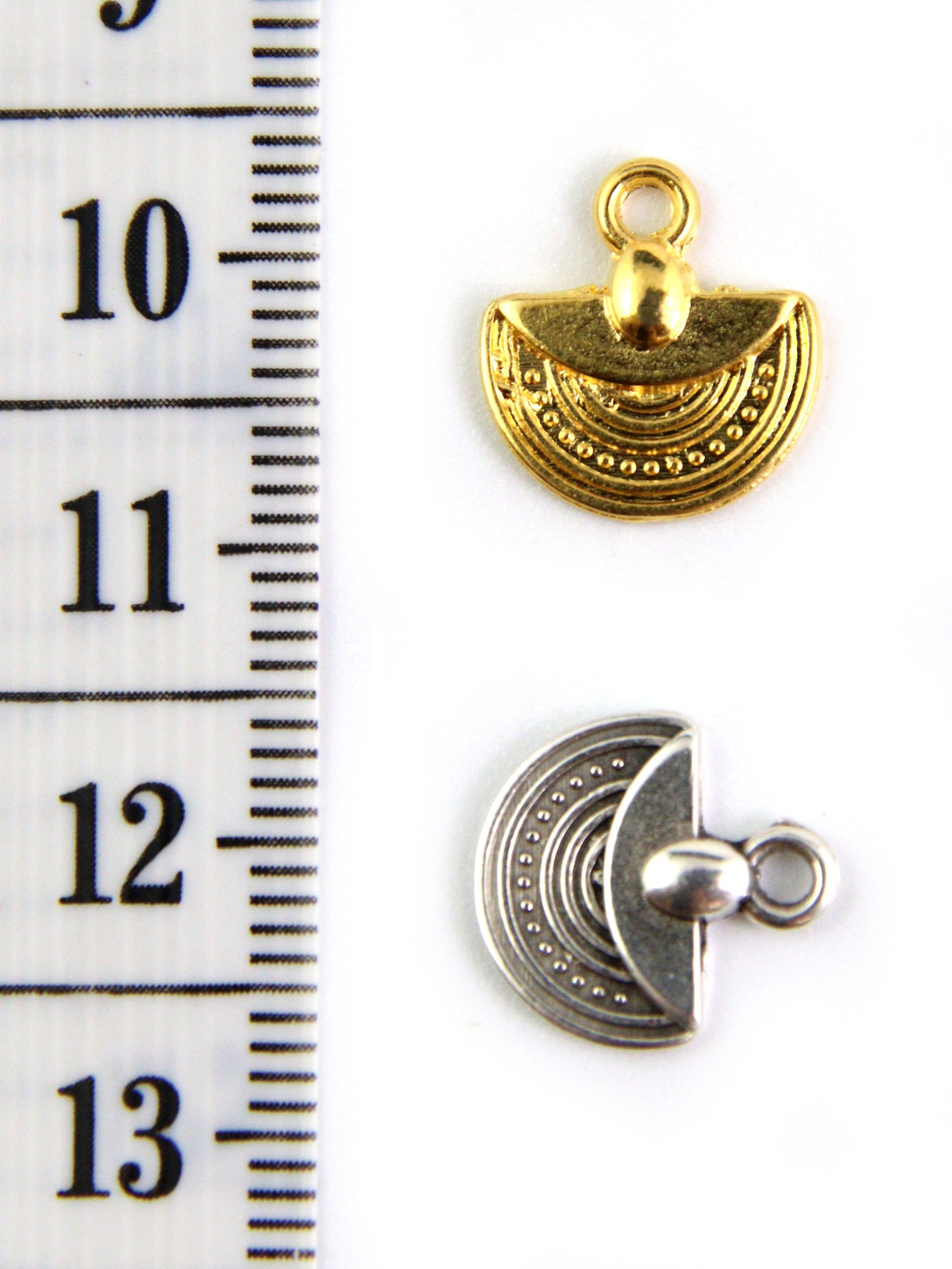 Pendentif bohème demi-cercle zamak 12 mm