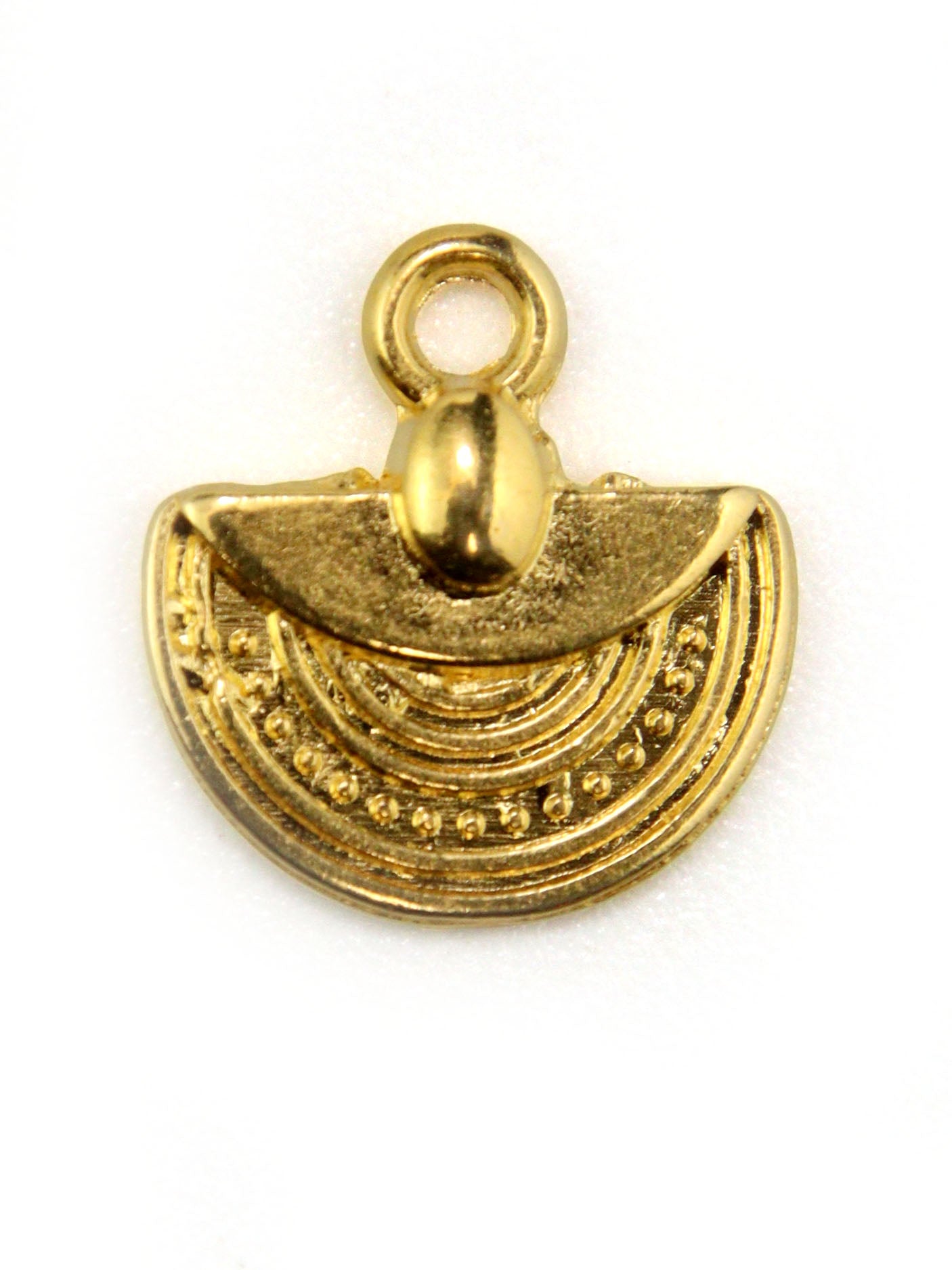 Pendentif bohème demi-cercle zamak 12 mm