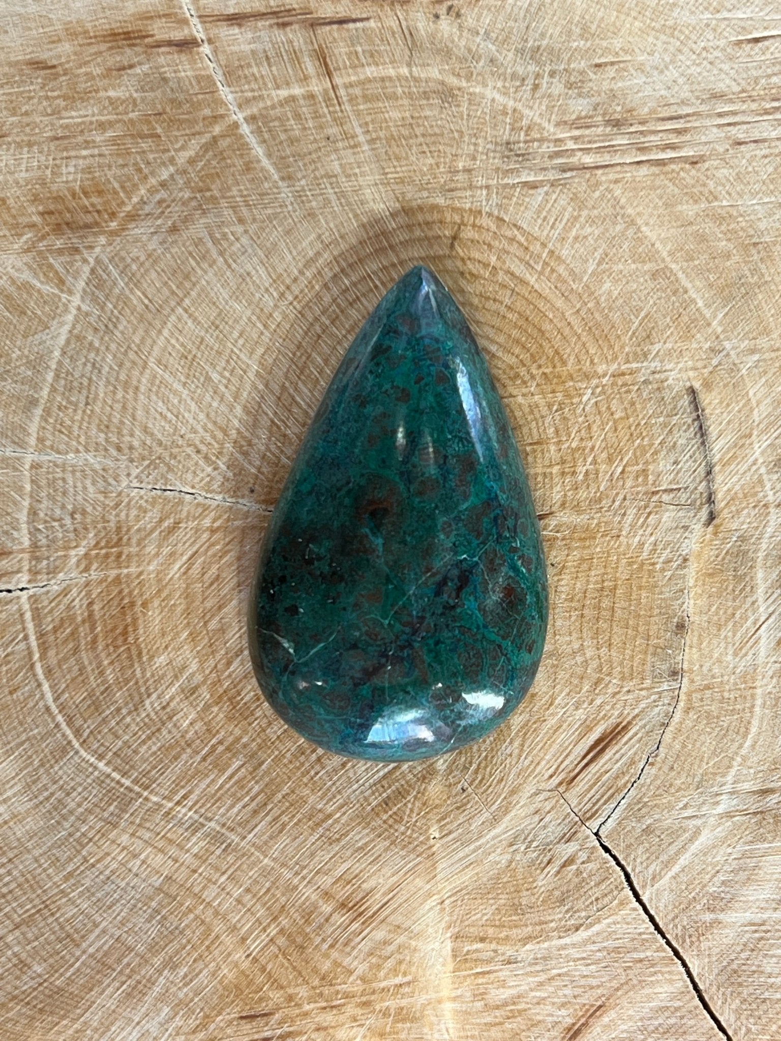 Chrysocolle n°1 (3,6 cm x 2,1cm) - Solyluna Macramé