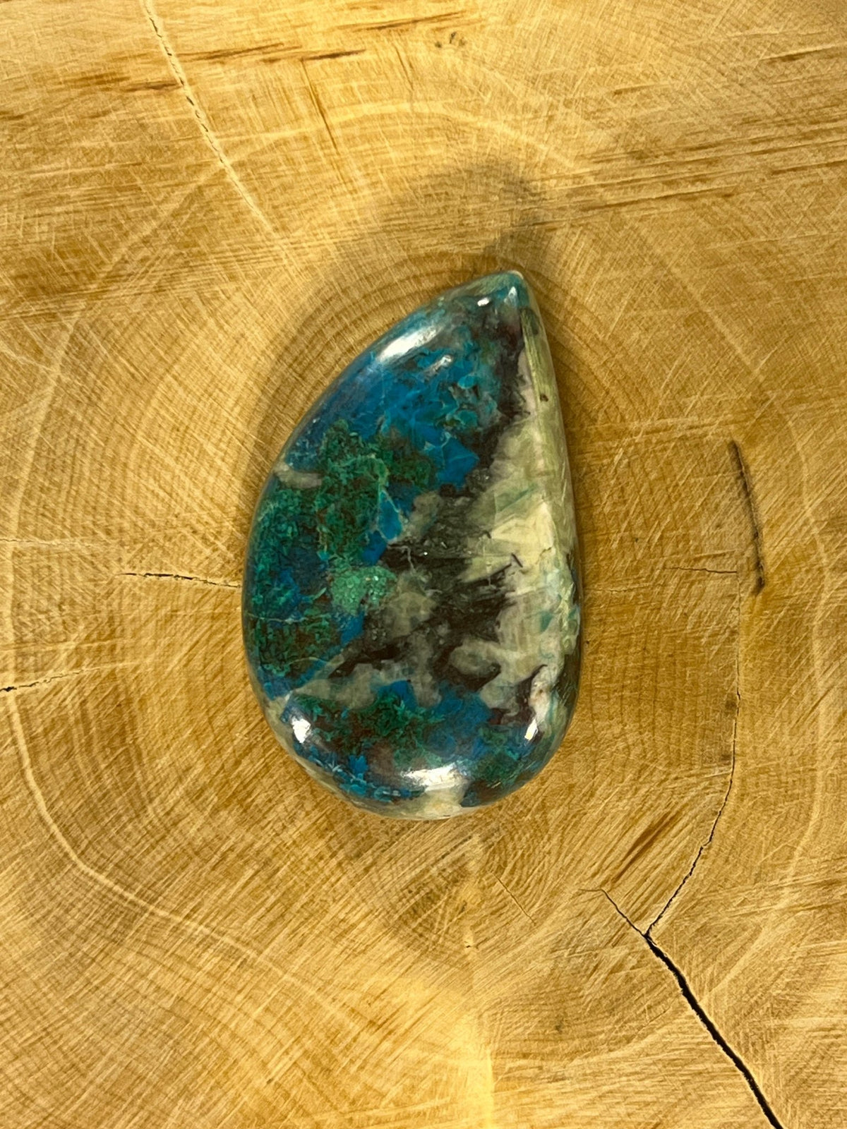 Chrysocolle n°2 (3,6cm x 2,2cm) - Solyluna Macramé
