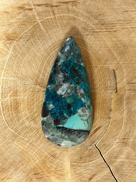 Chrysocolle n°2 (4,8cm x 2,2cm) - Solyluna Macramé