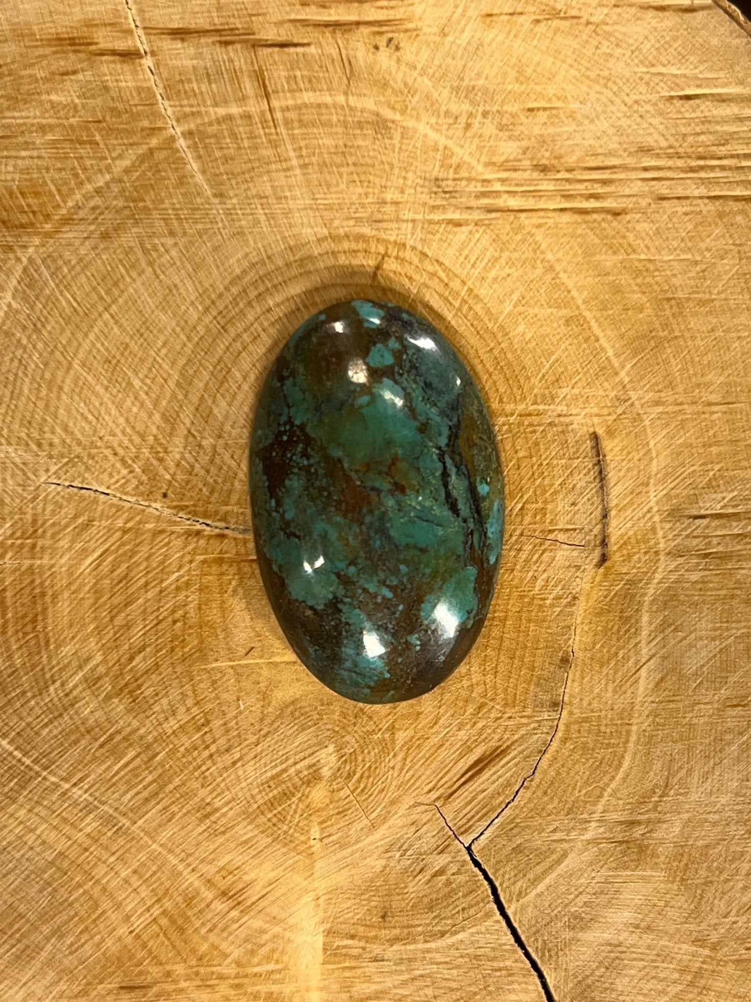 Chrysocolle n°3 (3cm x 2cm) - Solyluna Macramé