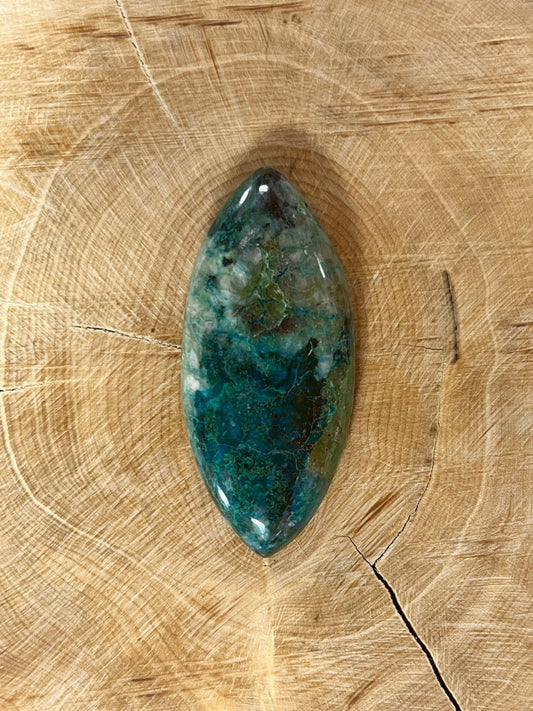 Chrysocolle n°3 (4,4cm x 1,9cm) - Solyluna Macramé
