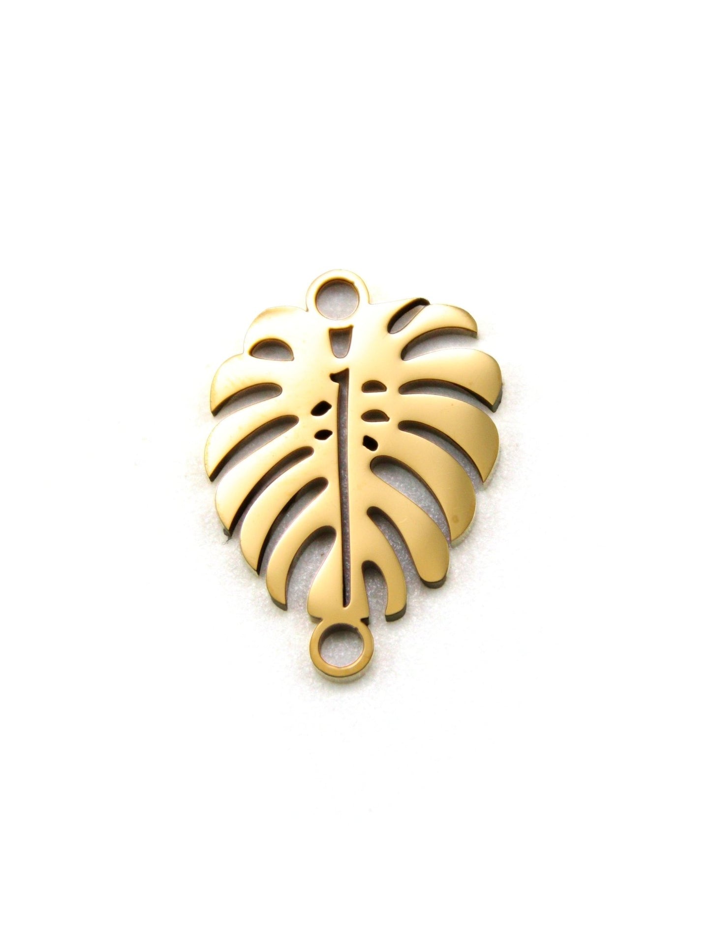 Connecteur feuille Monstera en acier inoxydable - Solyluna Macramé