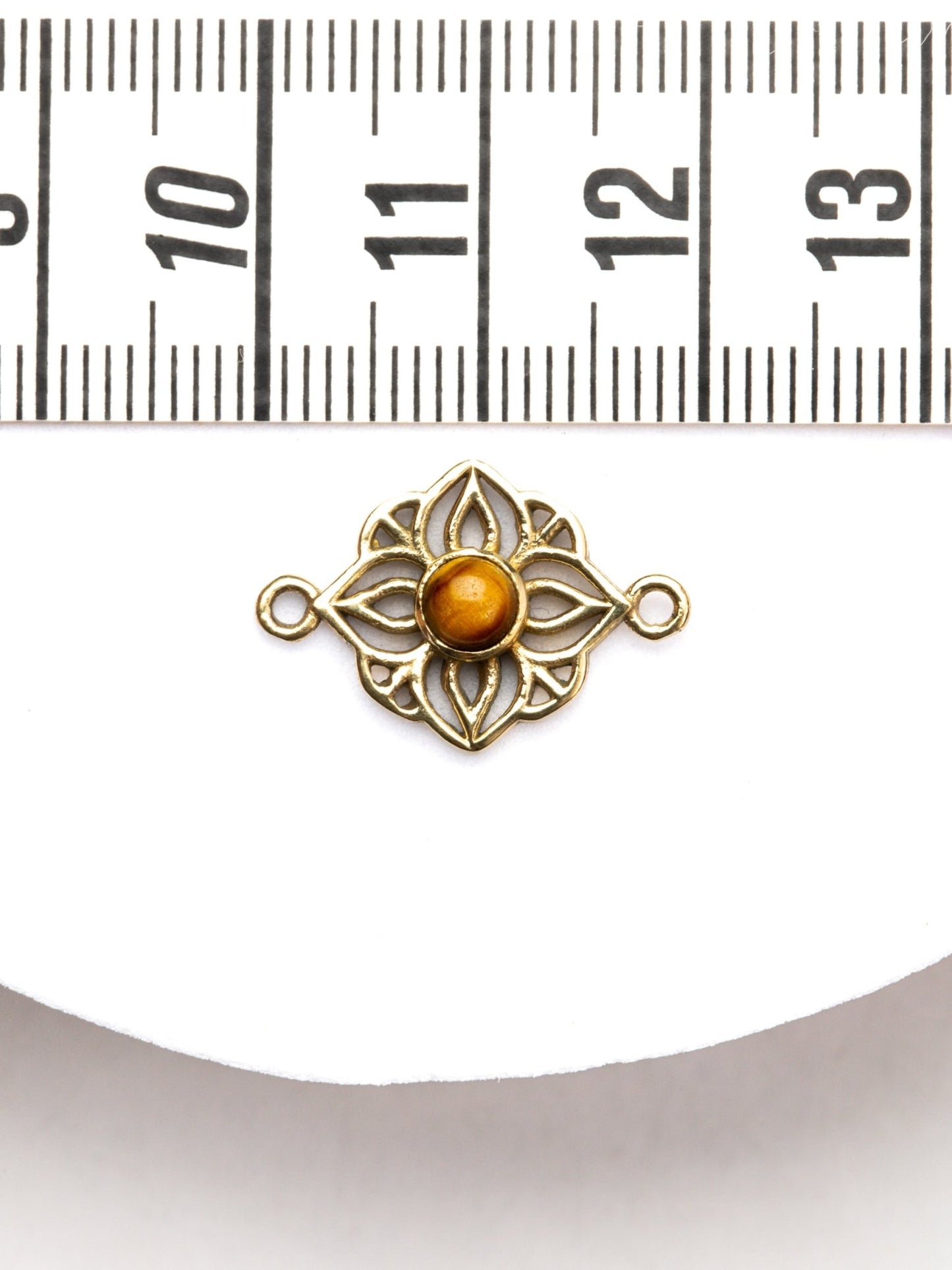 Connecteur Fleur en laiton avec Pierre - Solyluna Macramé