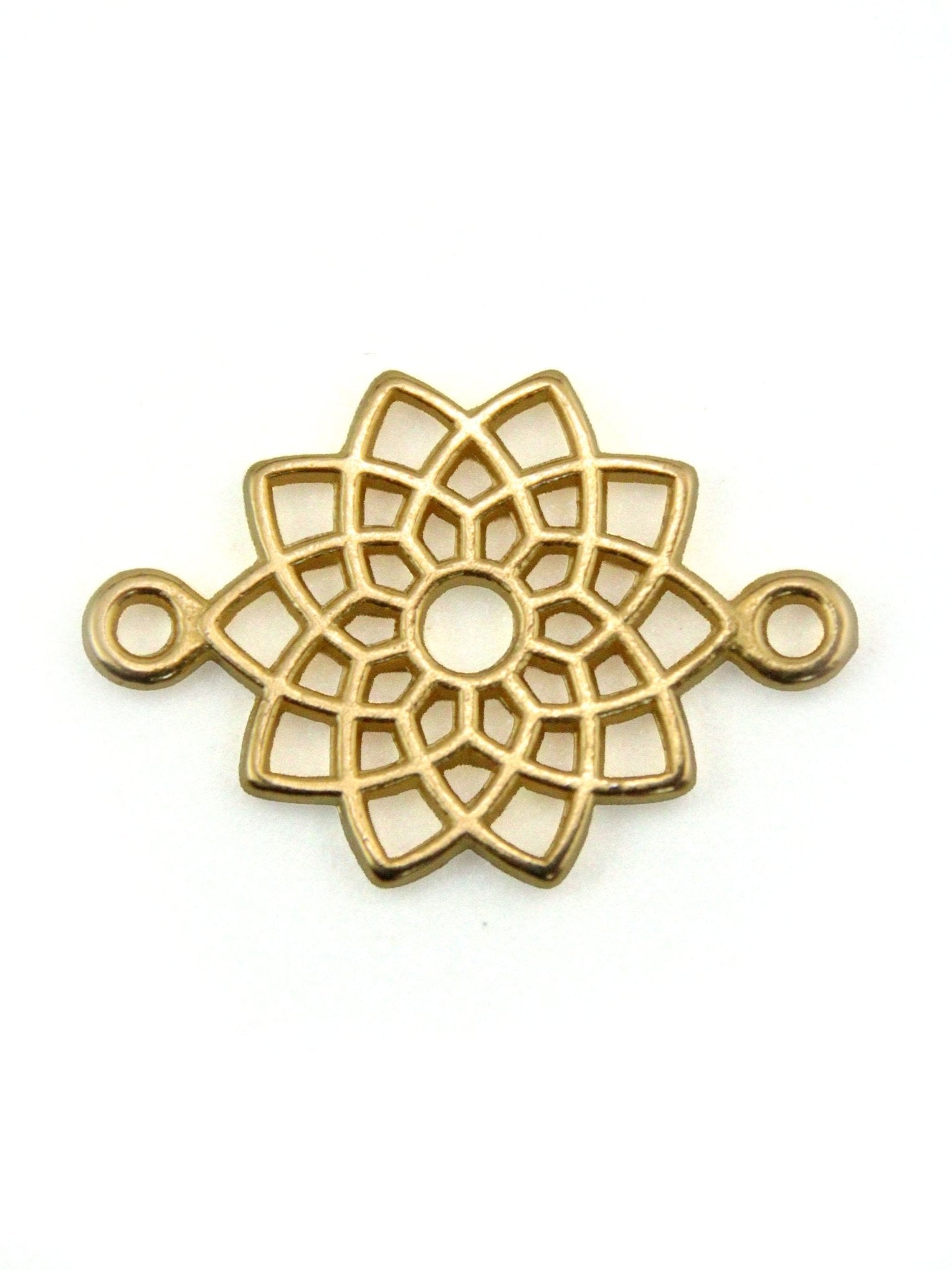 Connecteur mandala ajouré argenté 20 mm - Solyluna Macramé