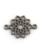 Connecteur mandala ajouré argenté 20 mm - Solyluna Macramé