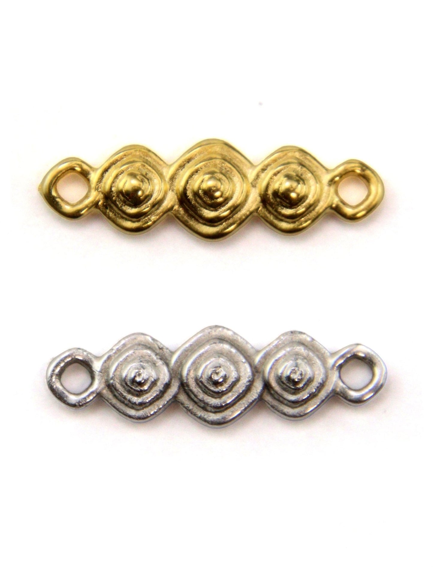 Connecteur trinité spirales 18 mm - Solyluna Macramé