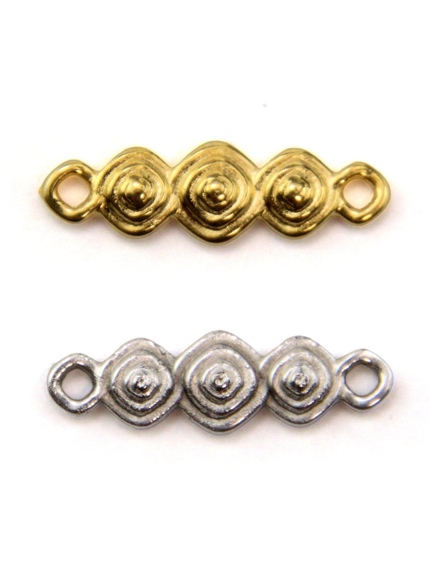 Connecteur trinité spirales 18 mm - Solyluna Macramé