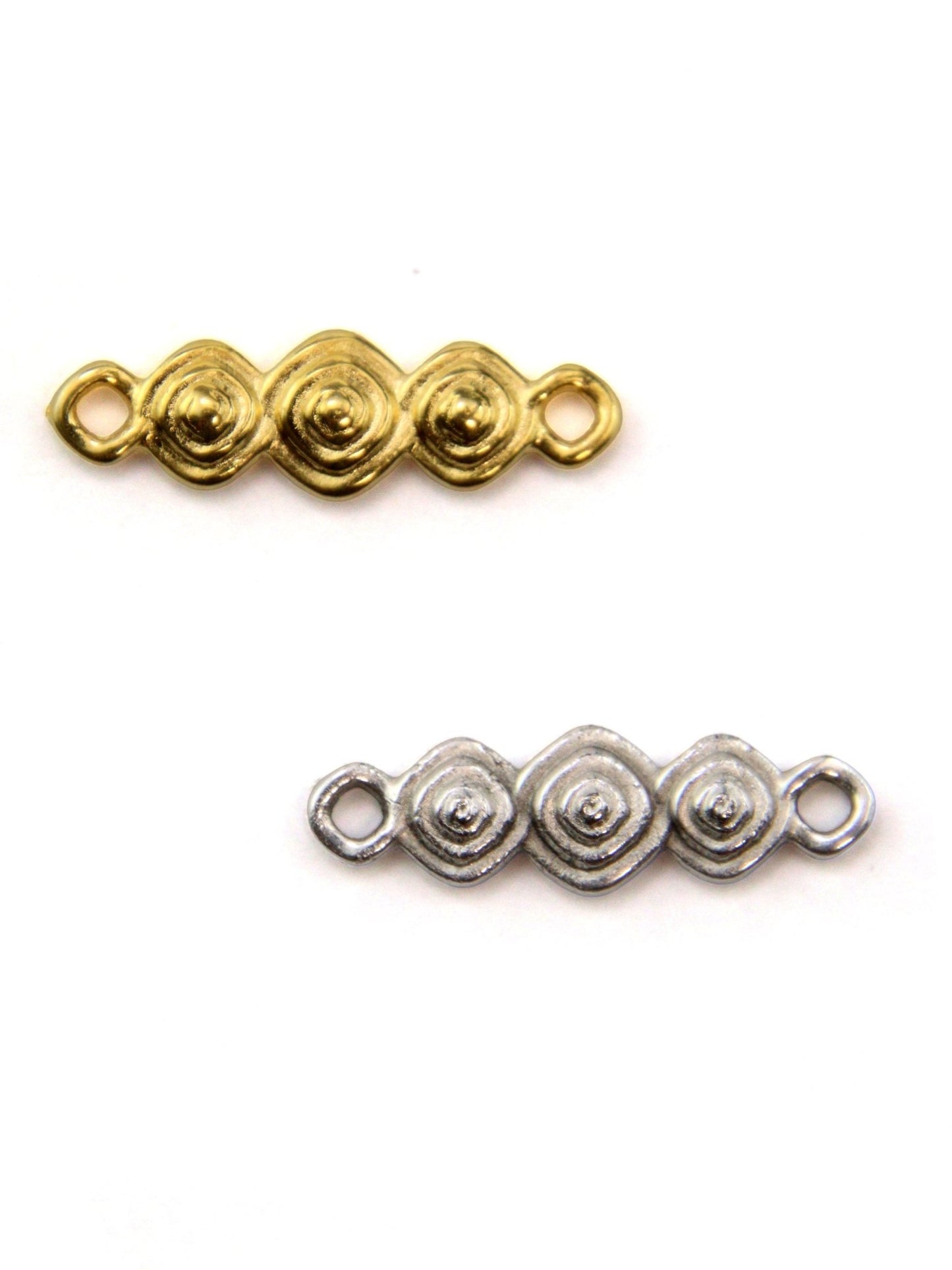 Connecteur trinité spirales 18 mm - Solyluna Macramé