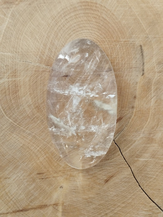 Cristal de Roche n°4 (4,46 cm x 2,44 cm) - Solyluna Macramé
