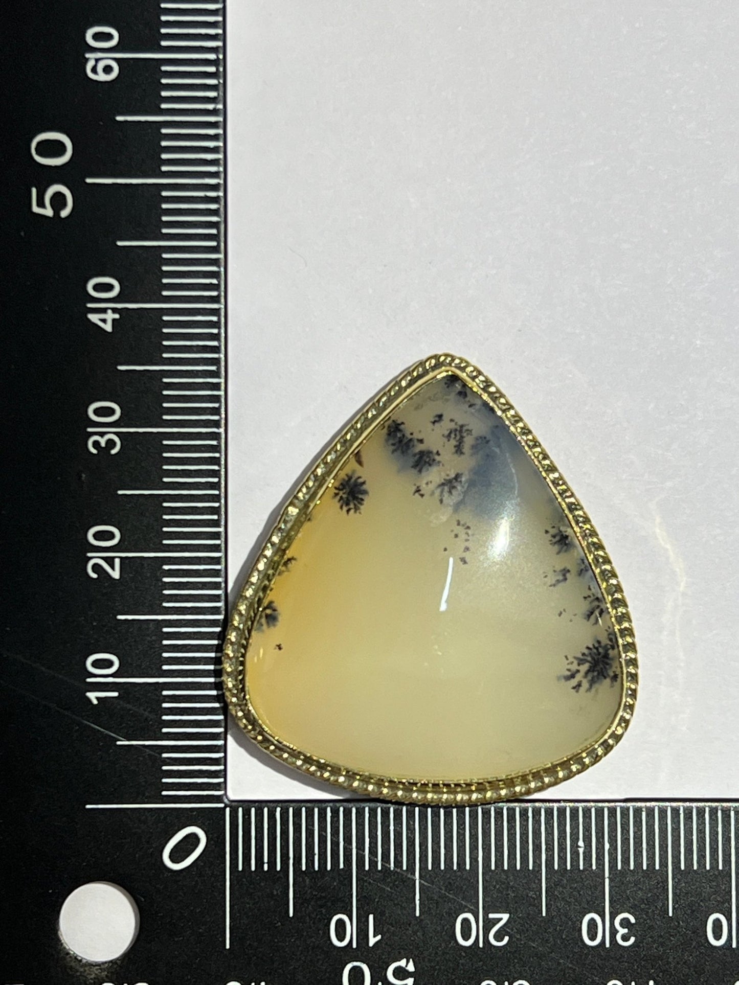 Dendrite sertie doré n°D1 (3,5cm x 3,3cm) - Solyluna Macramé