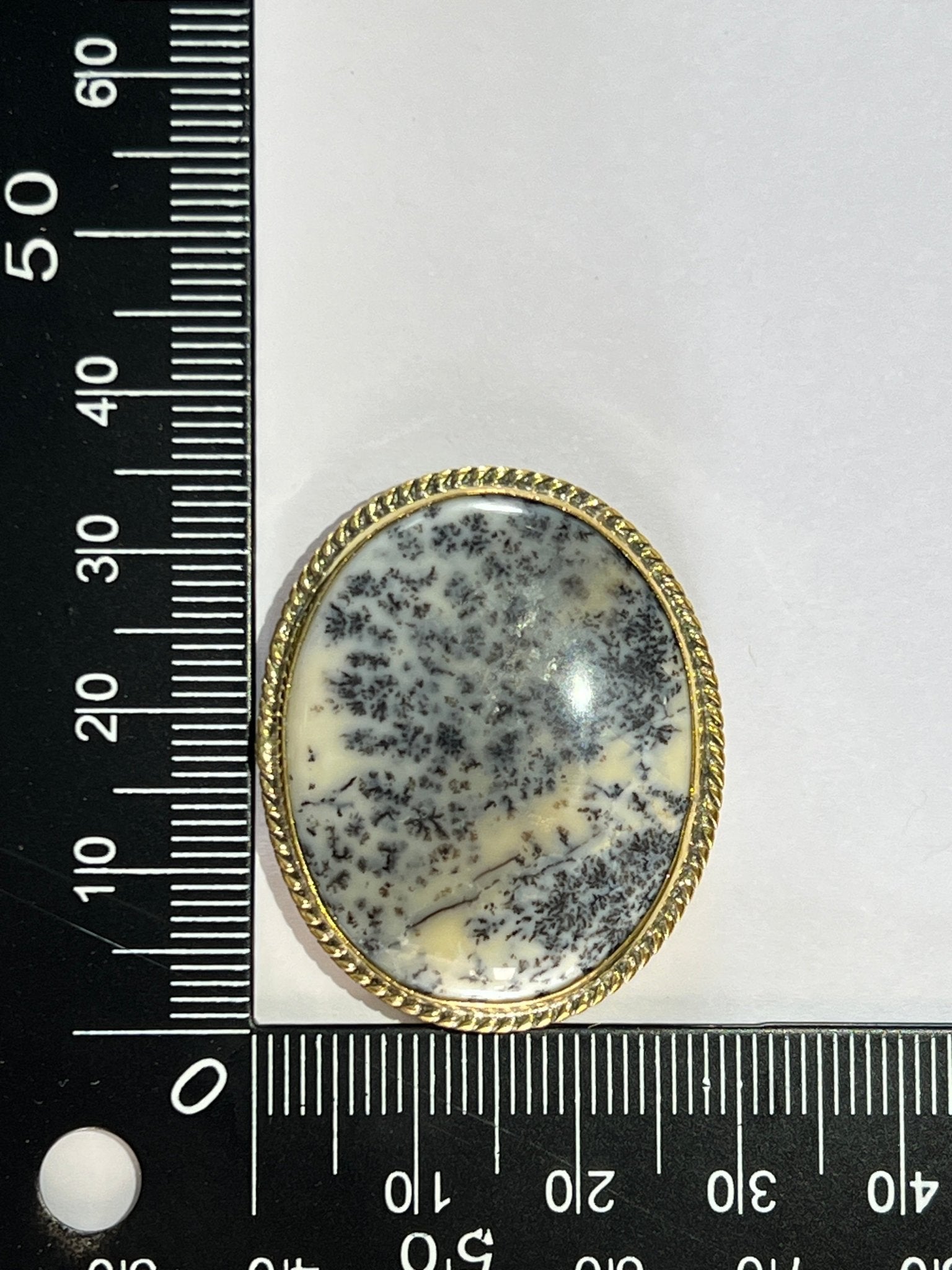 Dendrite sertie doré n°D2 (3,4cm x 2,9cm) - Solyluna Macramé