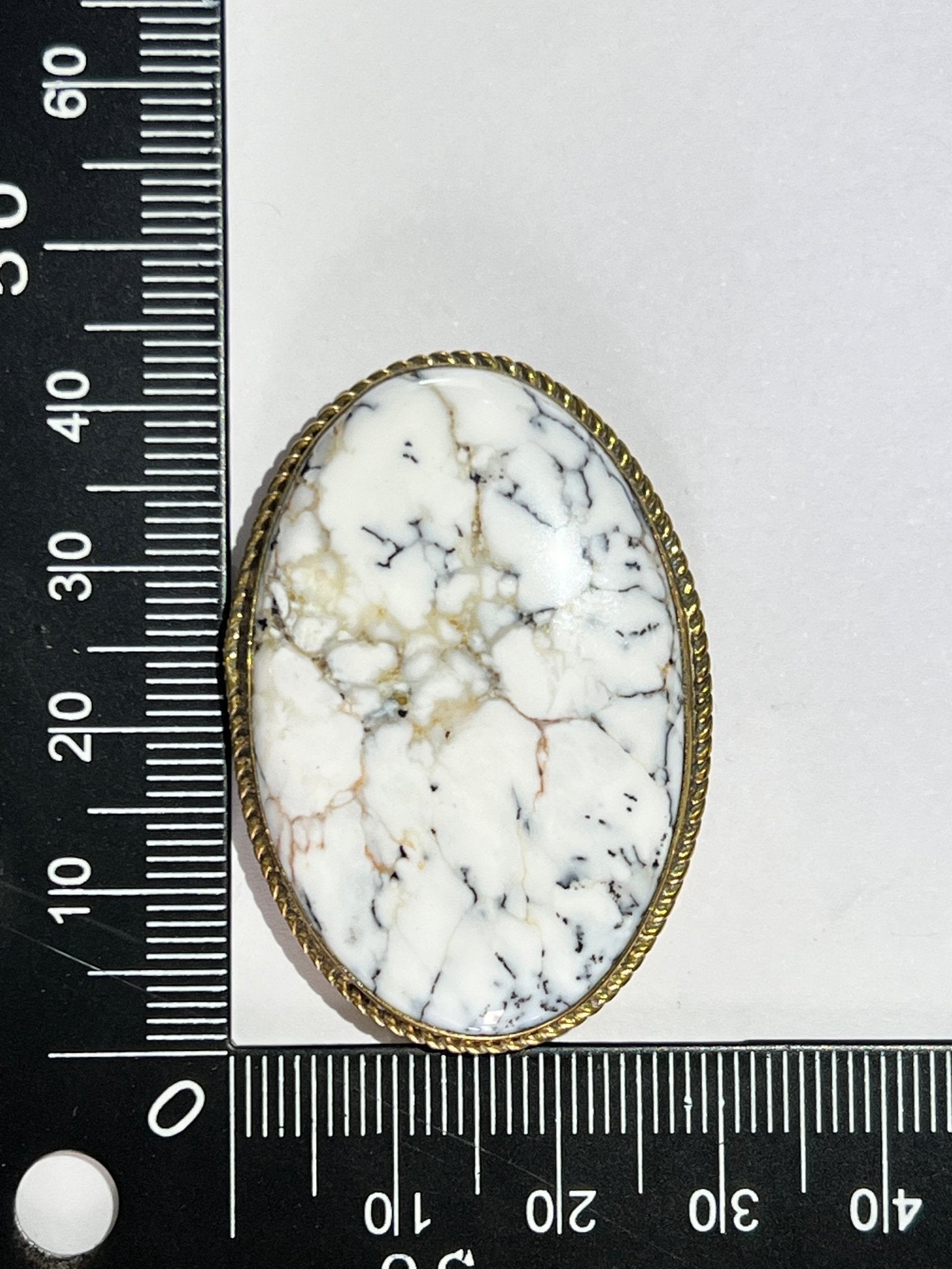 Dendrite sertie doré n°D5 (4,2cm x 3cm) - Solyluna Macramé