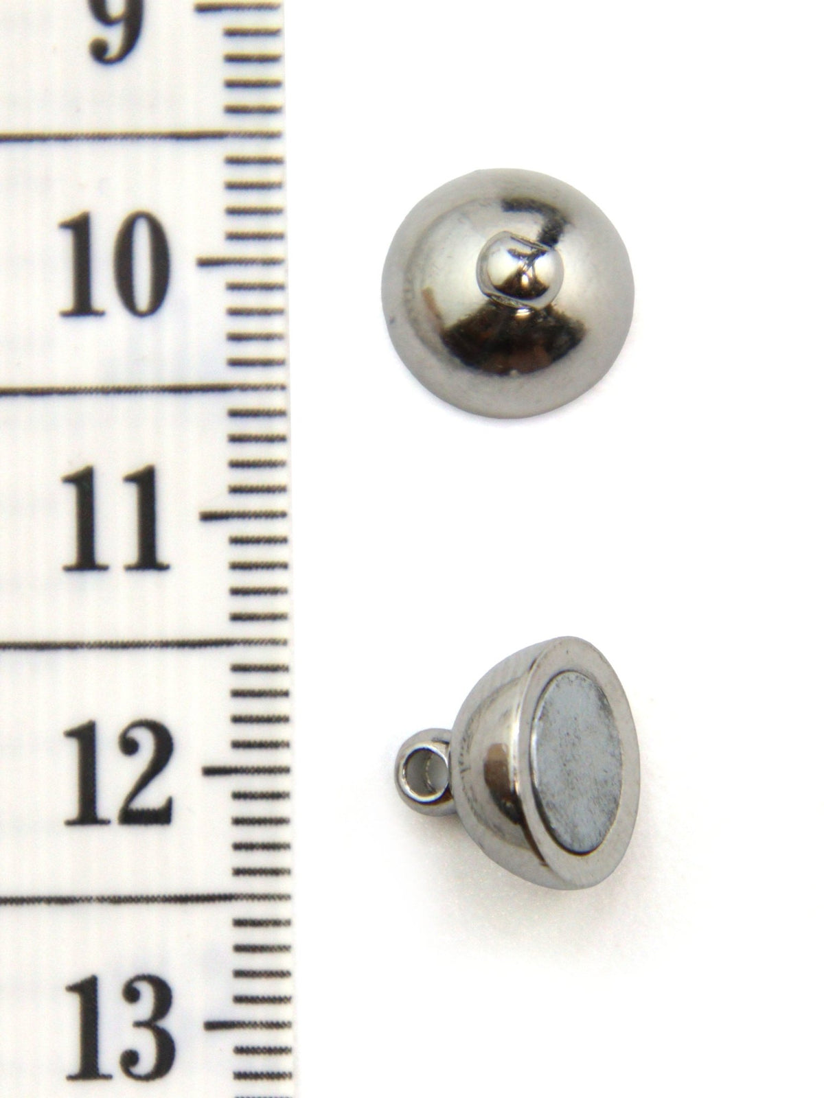Fermoir Magnétique Boule Laiton Platine 16x10mm - Solyluna Macramé