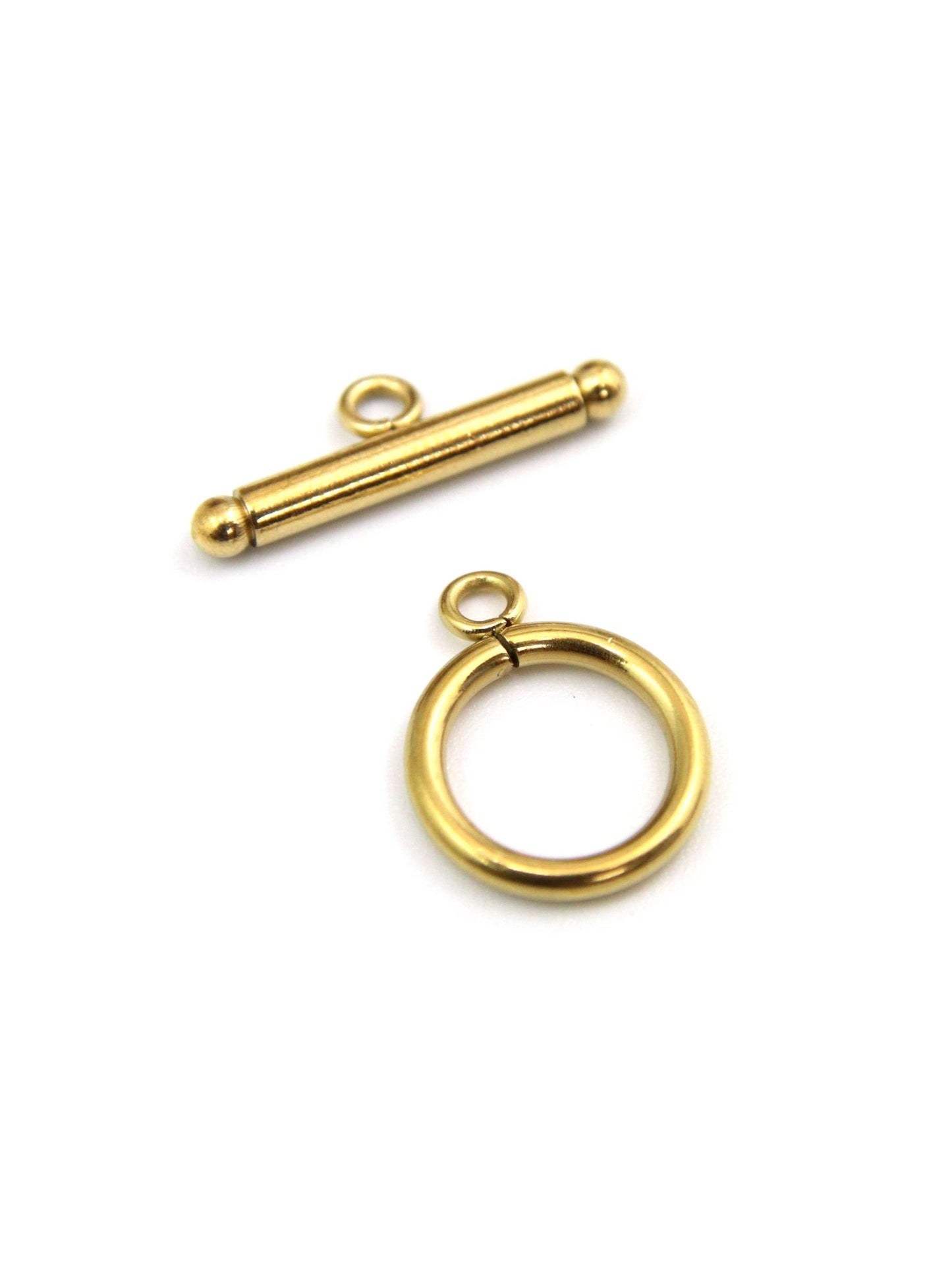 Fermoir - T rond en acier inoxydable 304 – 14 mm (barre 22 mm) - Solyluna Macramé