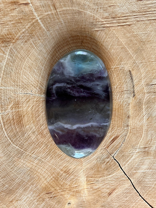 Fluorite n°2 (4,1cm x 2,5cm) - Solyluna Macramé