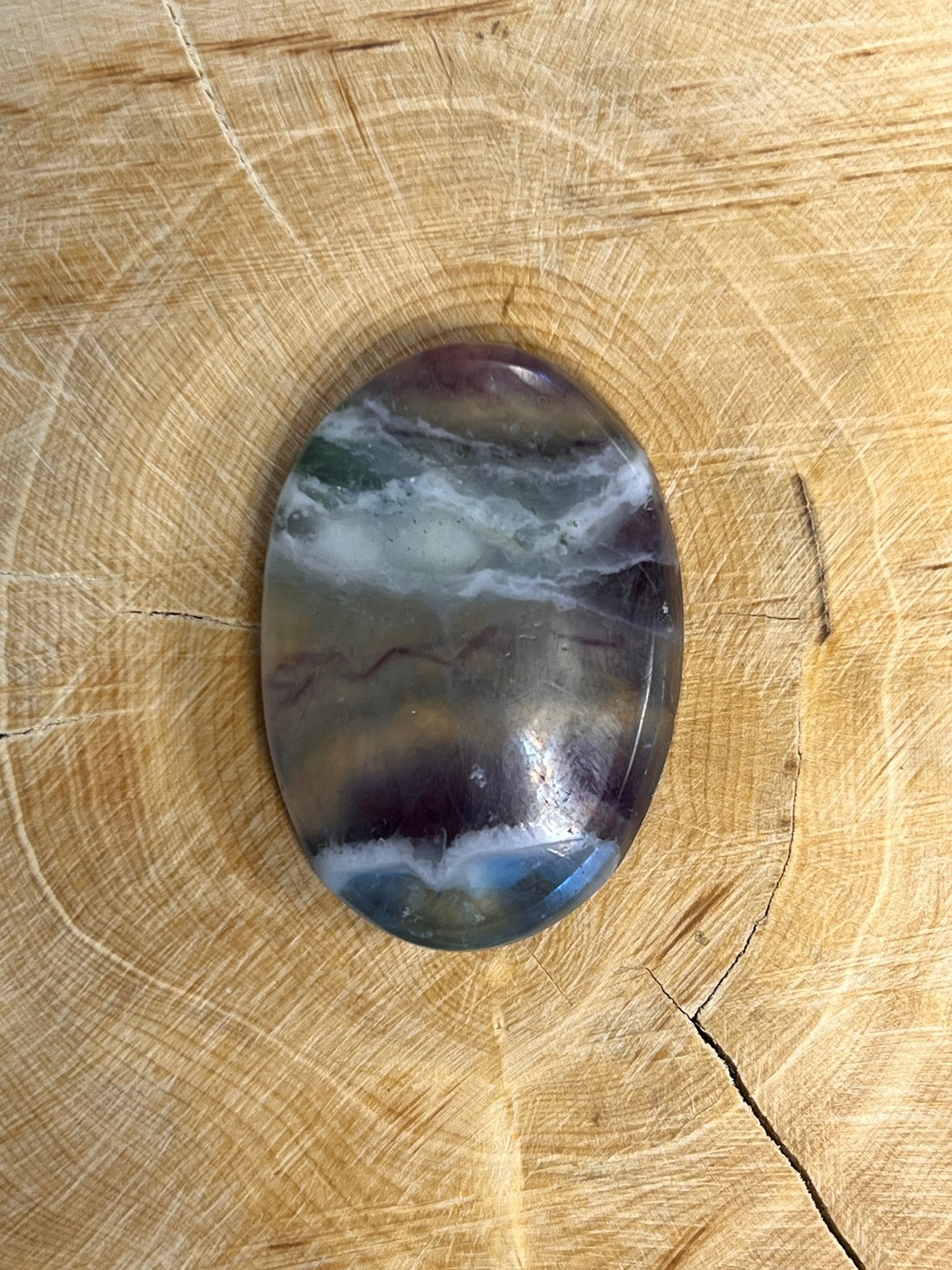 Fluorite n°4 (3,6cm x 2,6cm) - Solyluna Macramé