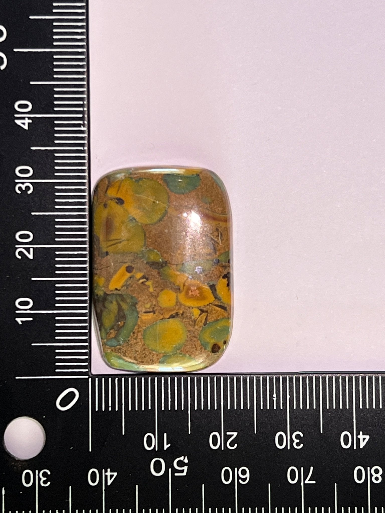 Jaspe Bambou n°1 (3,1cm x 2,2cm) - Solyluna Macramé