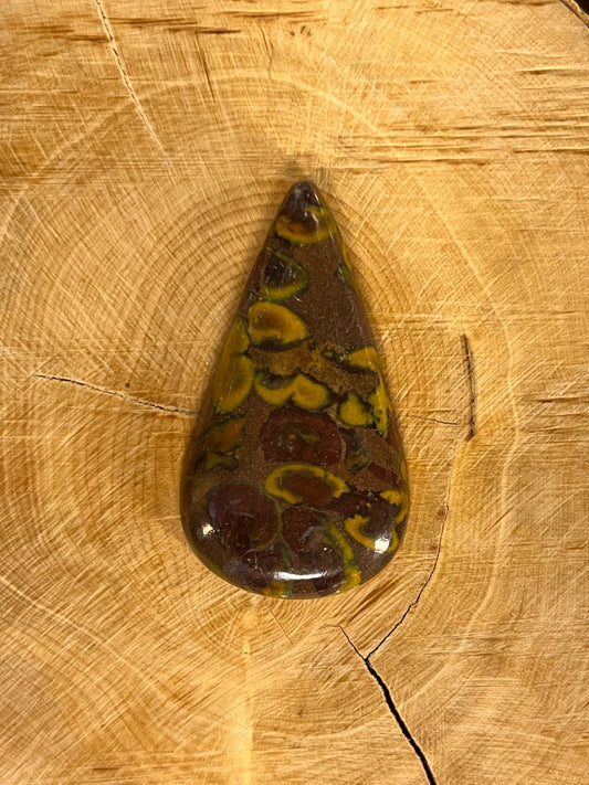Jaspe Bambou n°1 (4cm x 2,3cm) - Solyluna Macramé