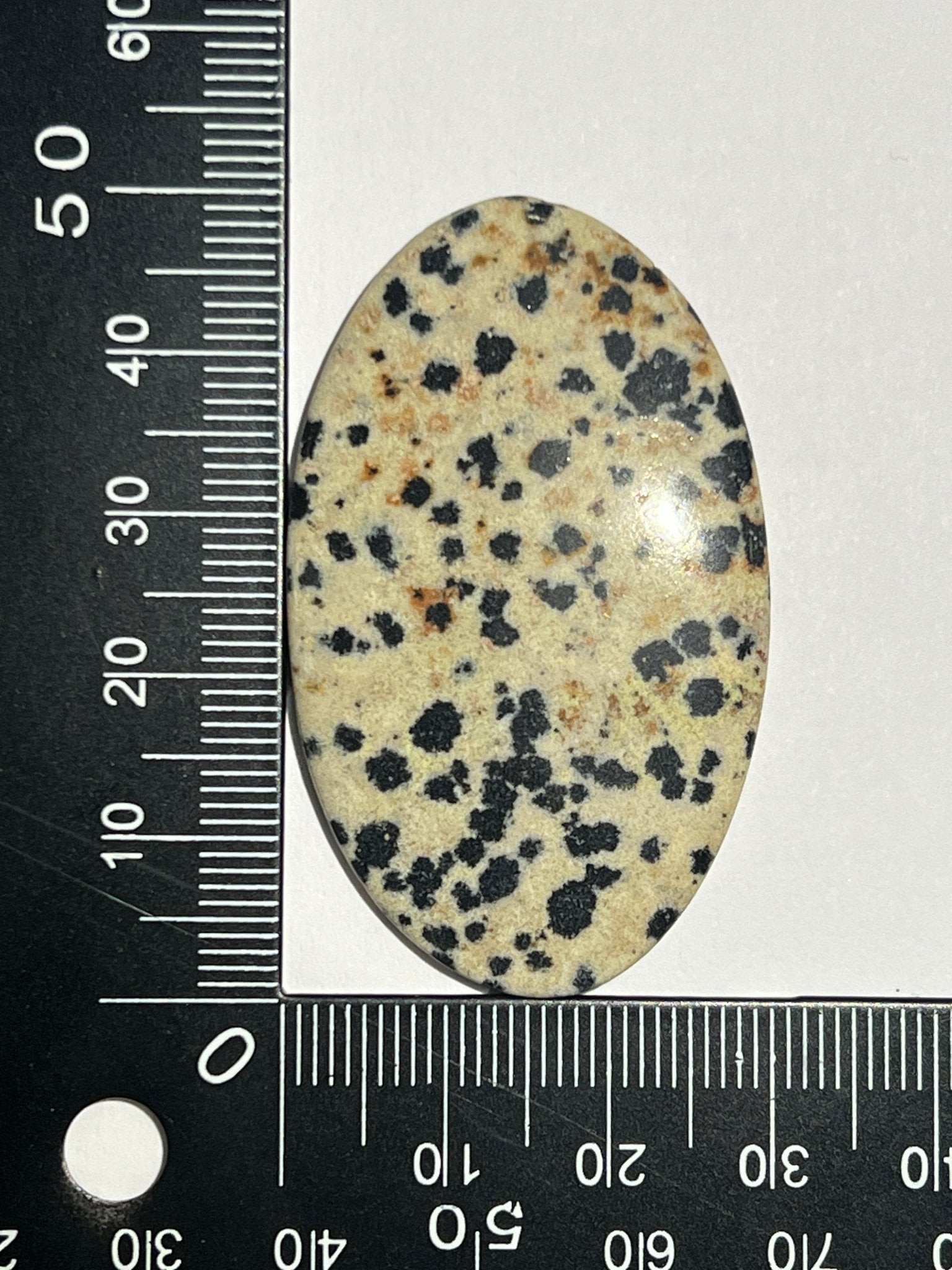 Jaspe Dalmatien n°3 (4,9cm x 2,7cm) - Solyluna Macramé