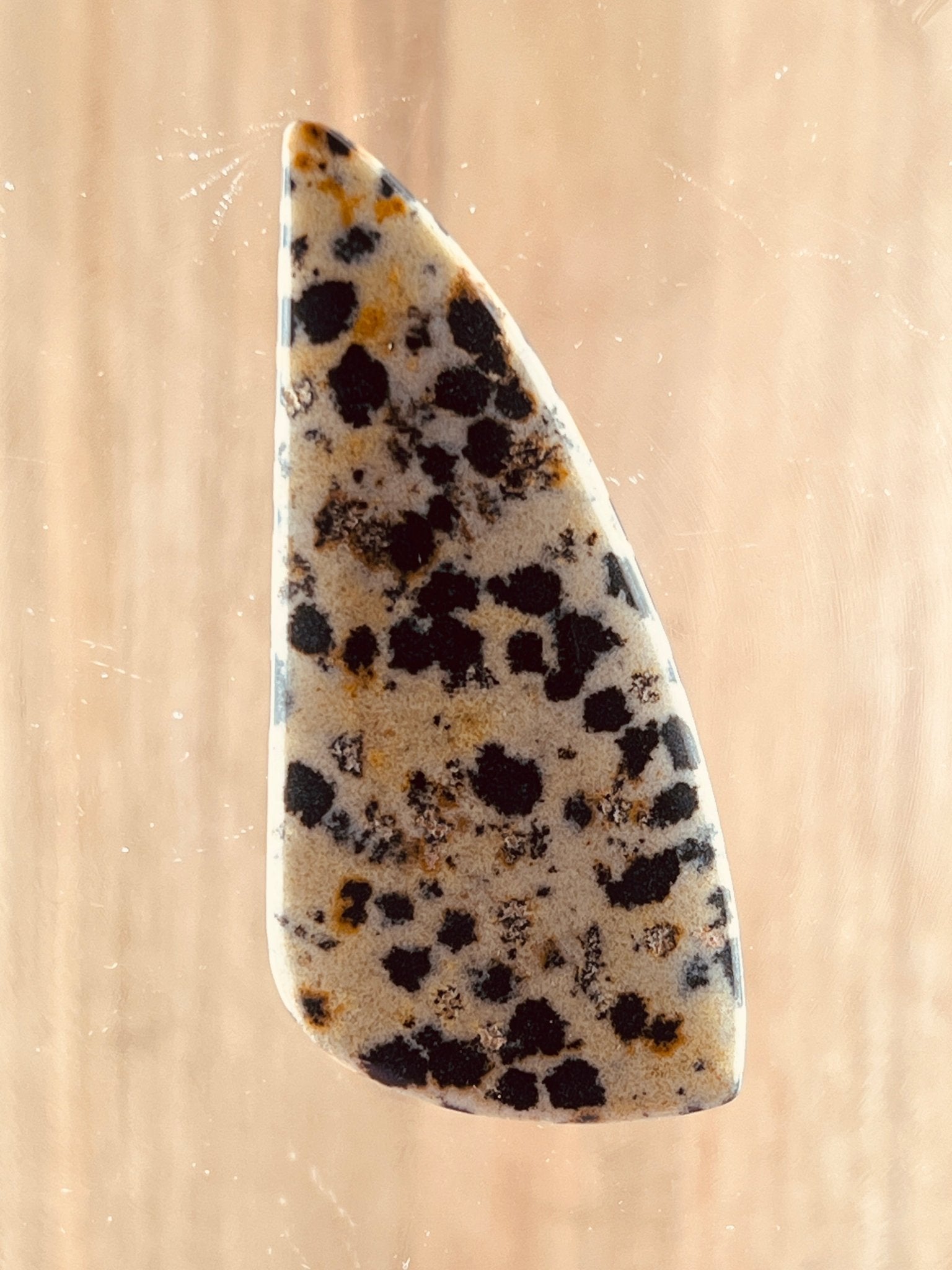 Jaspe Dalmatien n°2 (5,5cm x 2,2cm) - Solyluna Macramé