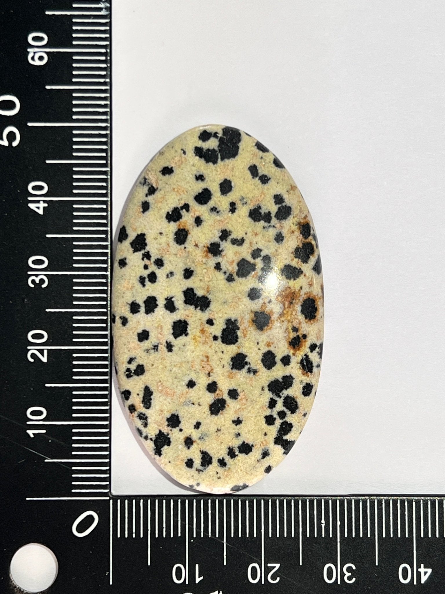 Jaspe Dalmatien n°4 (5cm x 2,8cm) - Solyluna Macramé