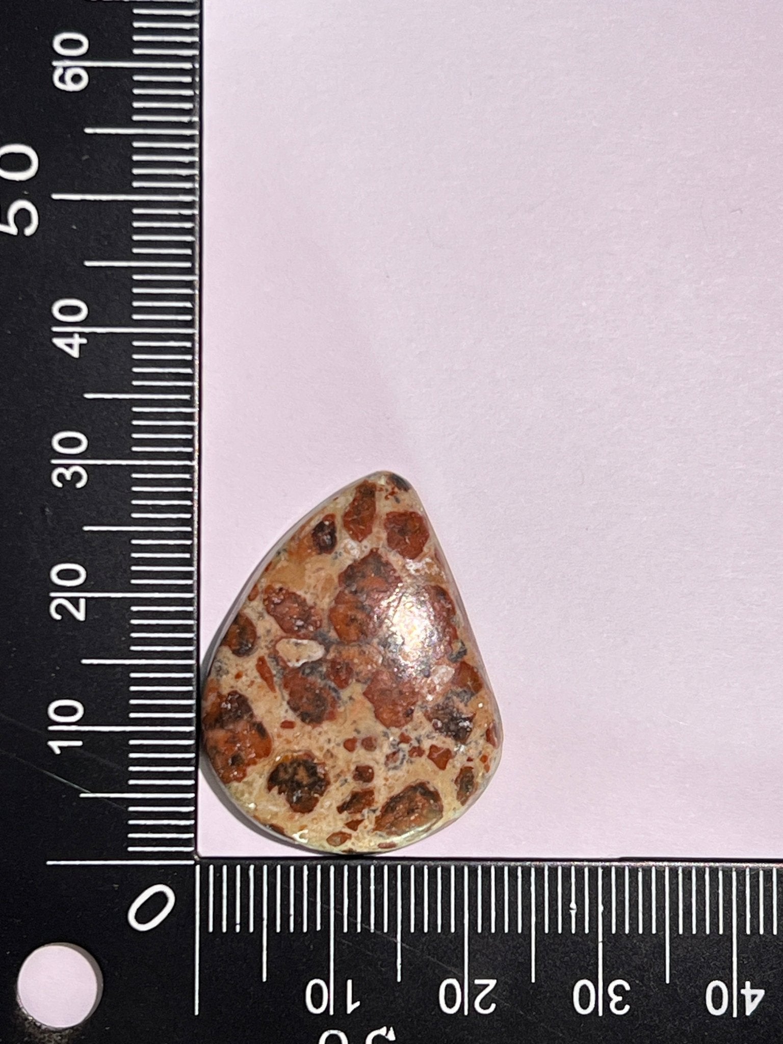 Jaspe Léopard n°1 (2,9cm x 2,3cm) - Solyluna Macramé