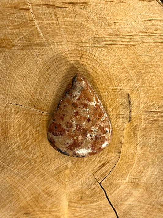 Jaspe Léopard n°1 (3cm x 2,3cm ) - Solyluna Macramé