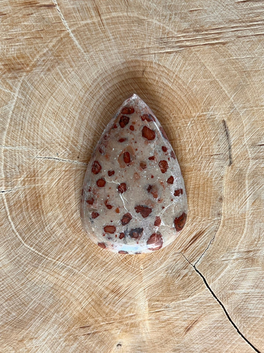 Jaspe Léopard n°2 (3,5cm x 2,4cm) - Solyluna Macramé