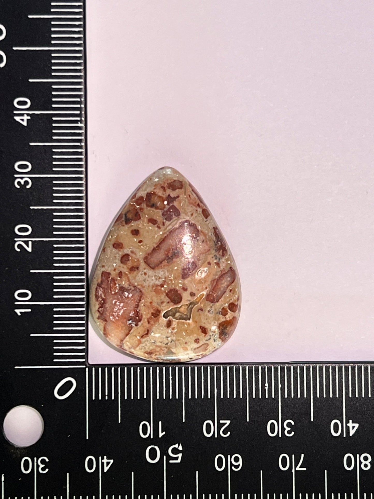 Jaspe Léopard n°3 (3,1cm x 2,4cm) - Solyluna Macramé