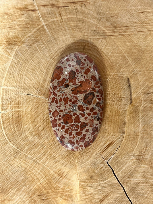 Jaspe Léopard n°4 (3,9cm x 2,1cm) - Solyluna Macramé