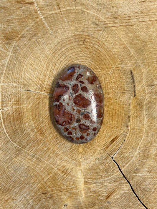 Jaspe Léopard n°4 (3cm x 1,8cm) - Solyluna Macramé