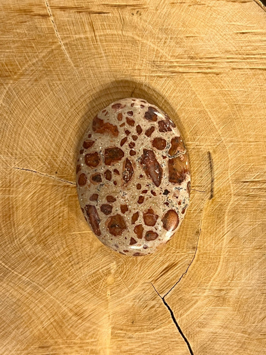 Jaspe Léopard n°5 (3,4cm x 2,4cm) - Solyluna Macramé