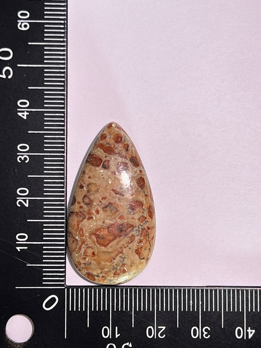 Jaspe Léopard n°5 (3,8cm x 2cm) - Solyluna Macramé