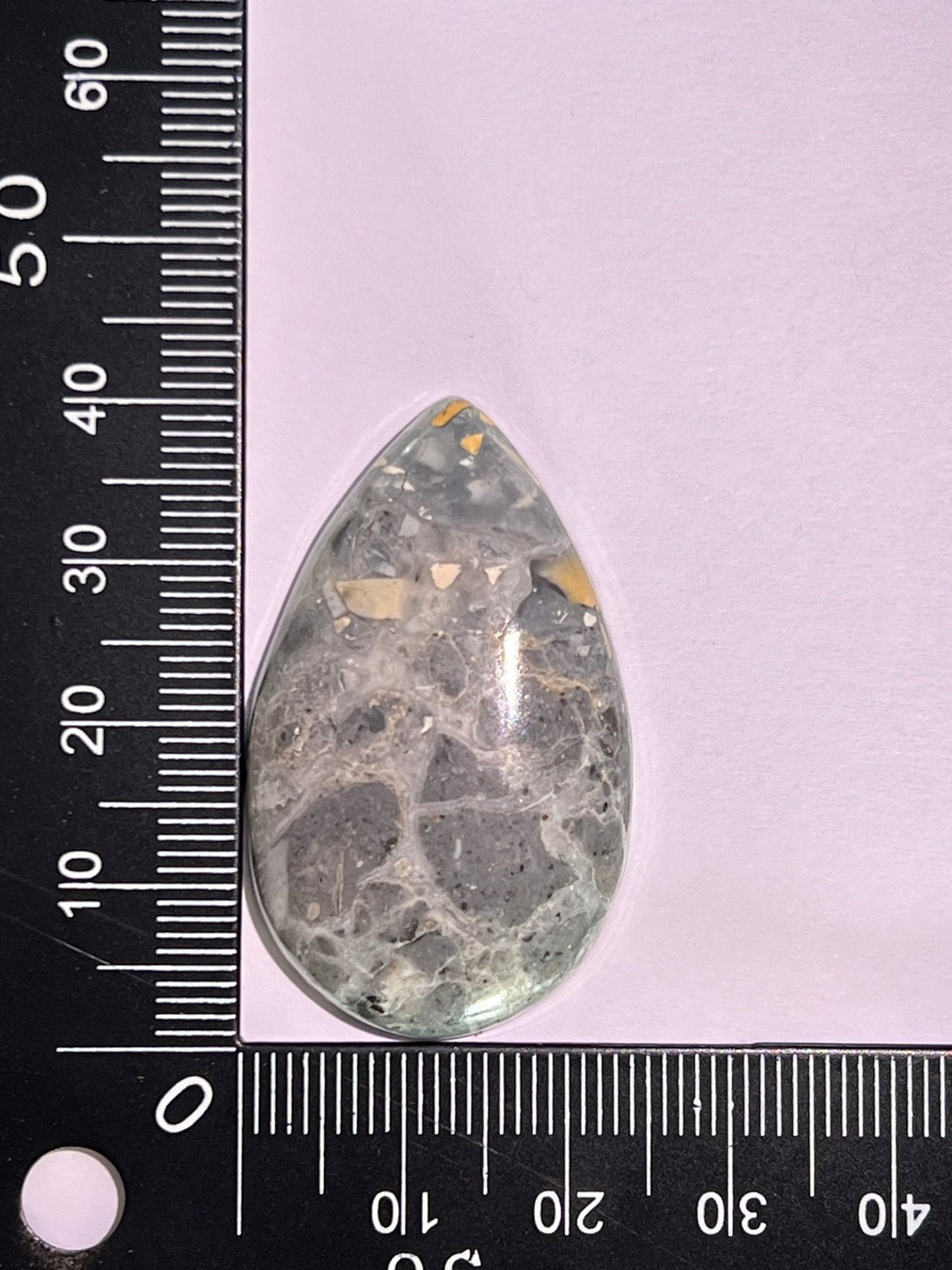 Jaspe Maligano n°2 (4cm x 2,5cm) - Solyluna Macramé