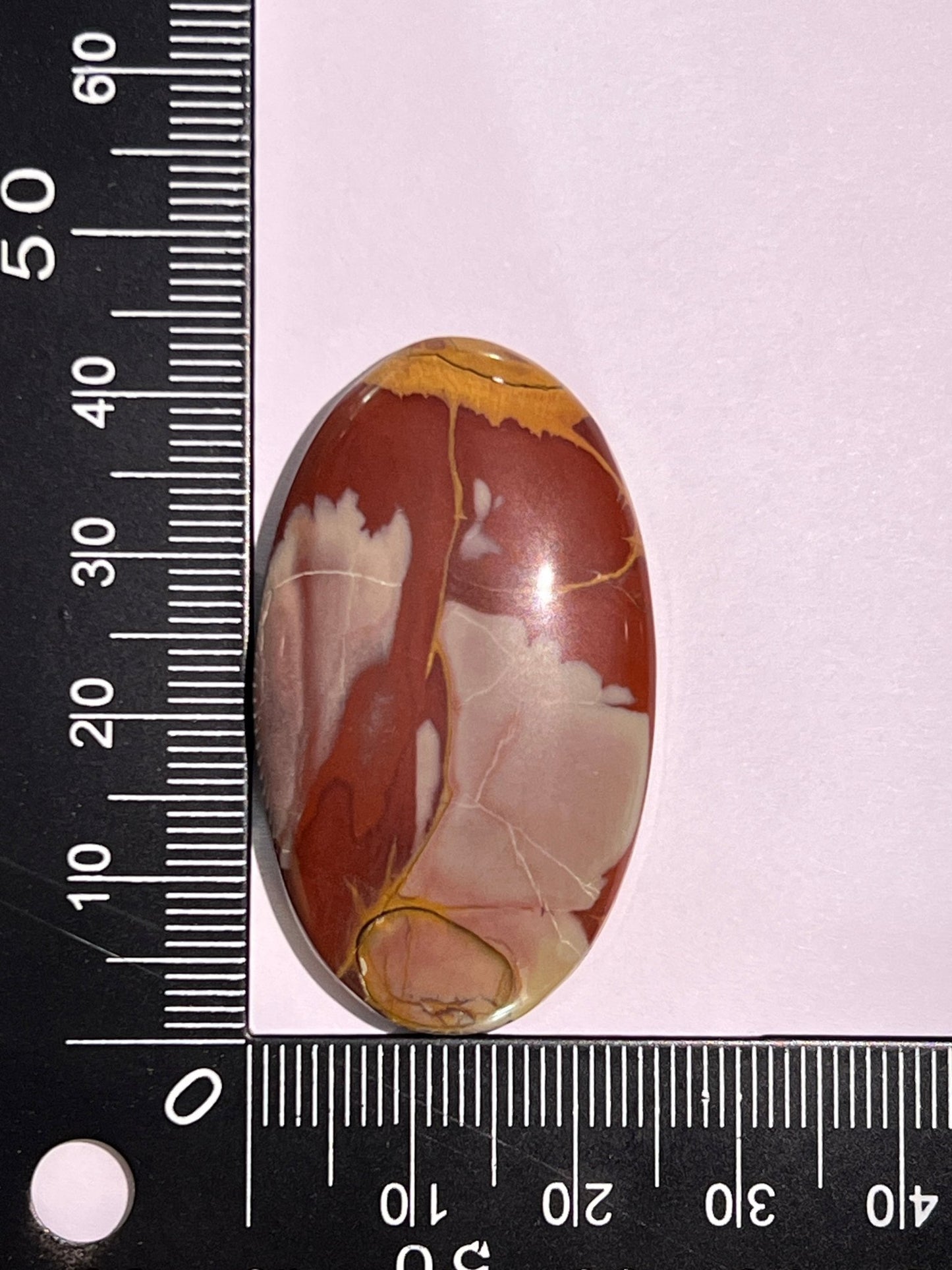 Jaspe Noreena n°5 (4,3cm x 2,5cm) - Solyluna Macramé