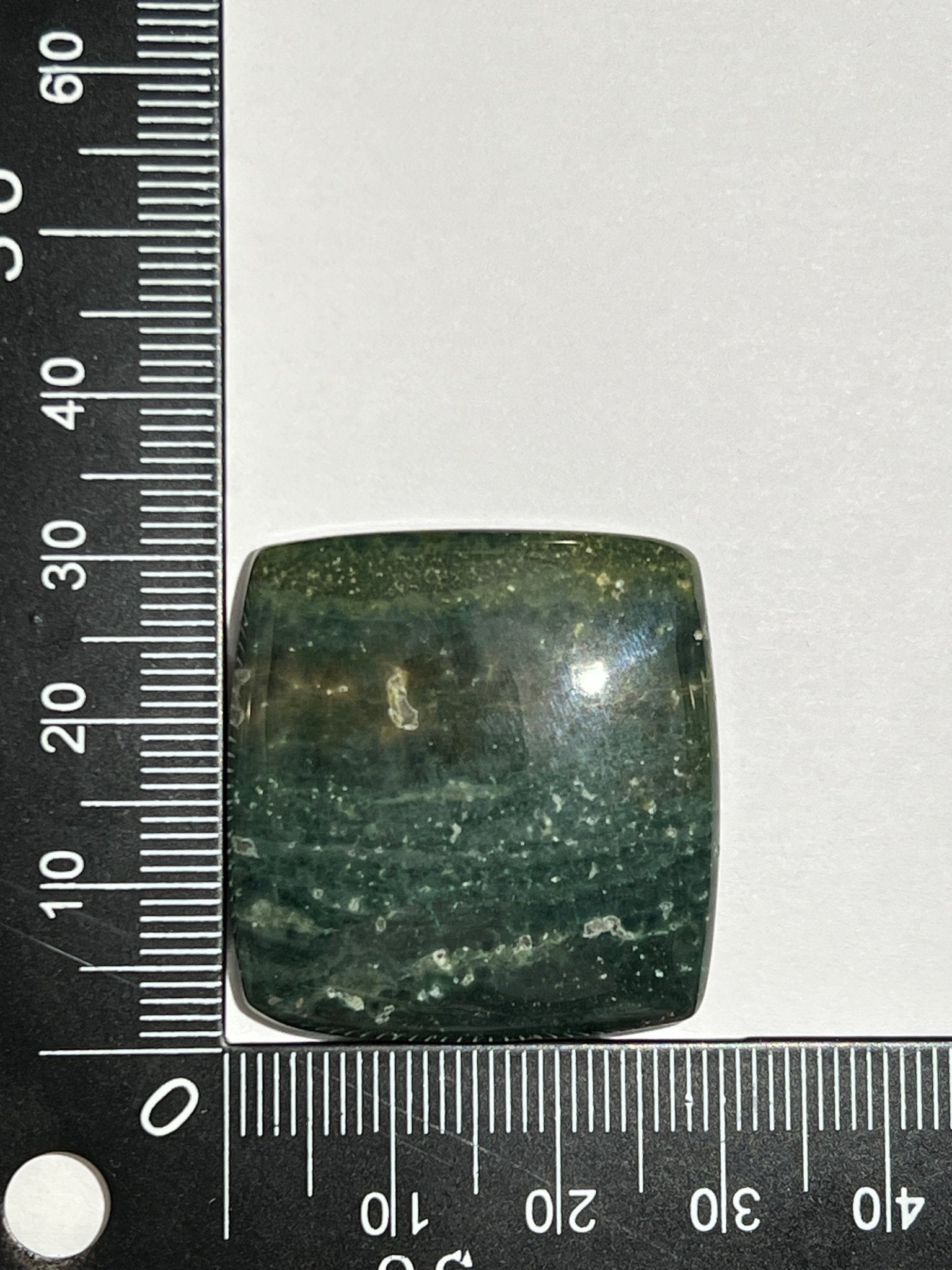 Jaspe Océan n°3 (3,1cm x 3cm) - Solyluna Macramé