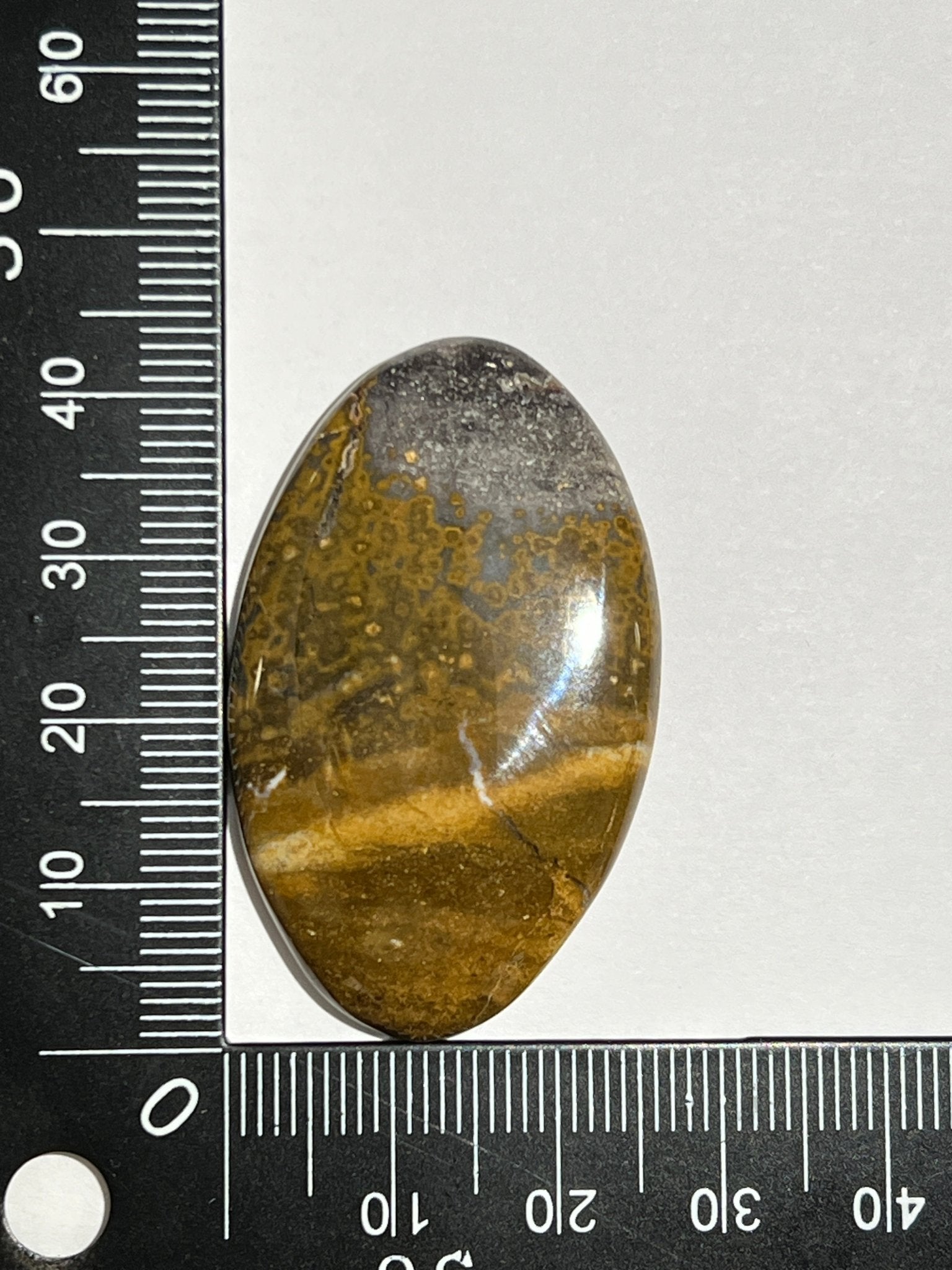 Jaspe Océan n°4 (4,3cm x 2,6cm) - Solyluna Macramé