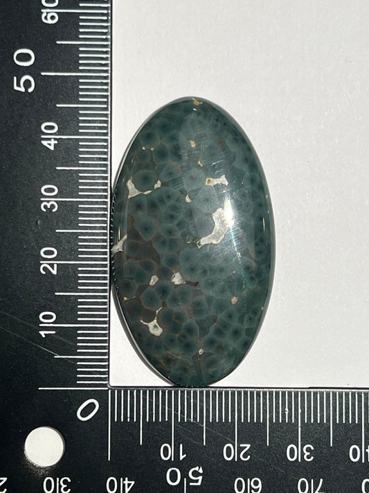 Jaspe Océan n°5 (4,6cm x 2,5cm) - Solyluna Macramé