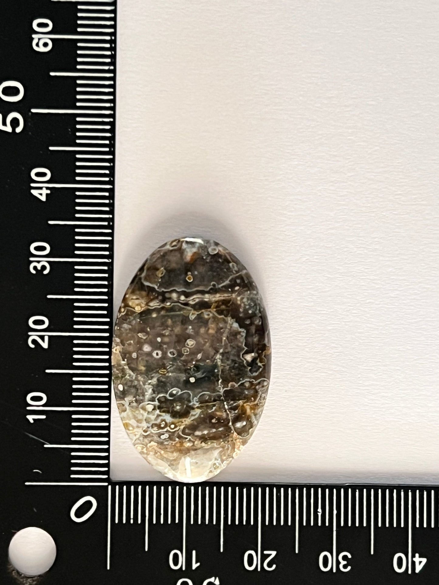 Jaspe Océan n°5 (3,2cm x 2,1cm) - Solyluna Macramé