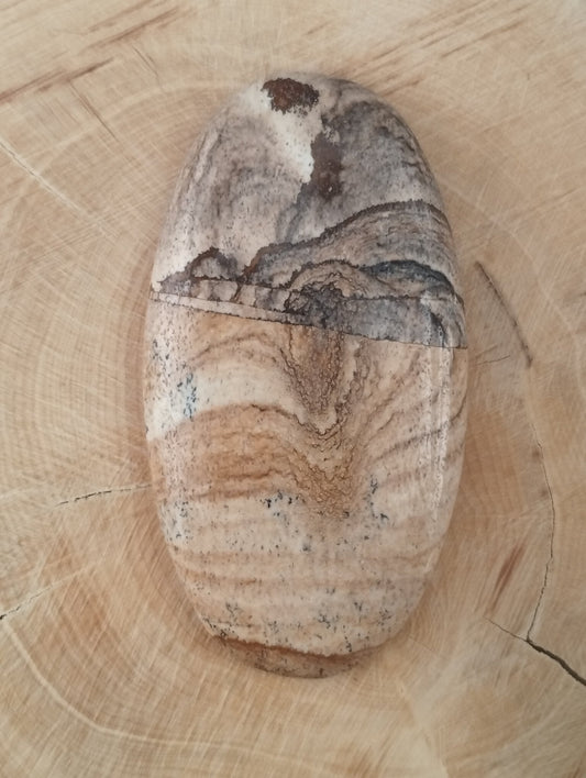 Jaspe Paysage n°4 (5,2 cm x 2,8 cm) - Solyluna Macramé