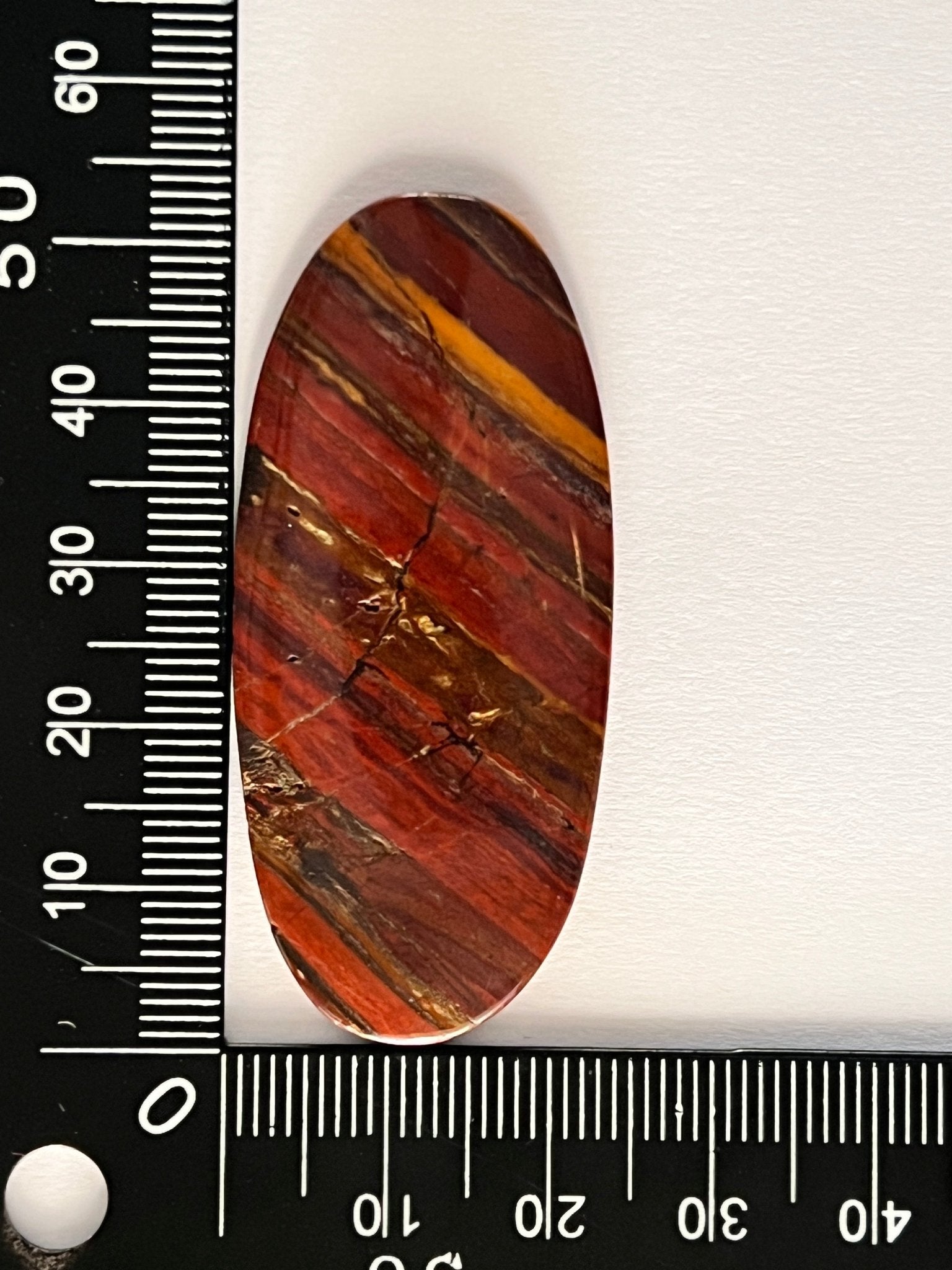 Jaspe Peau De Serpent n°1 (5,3cm x 2,4cm) - Solyluna Macramé