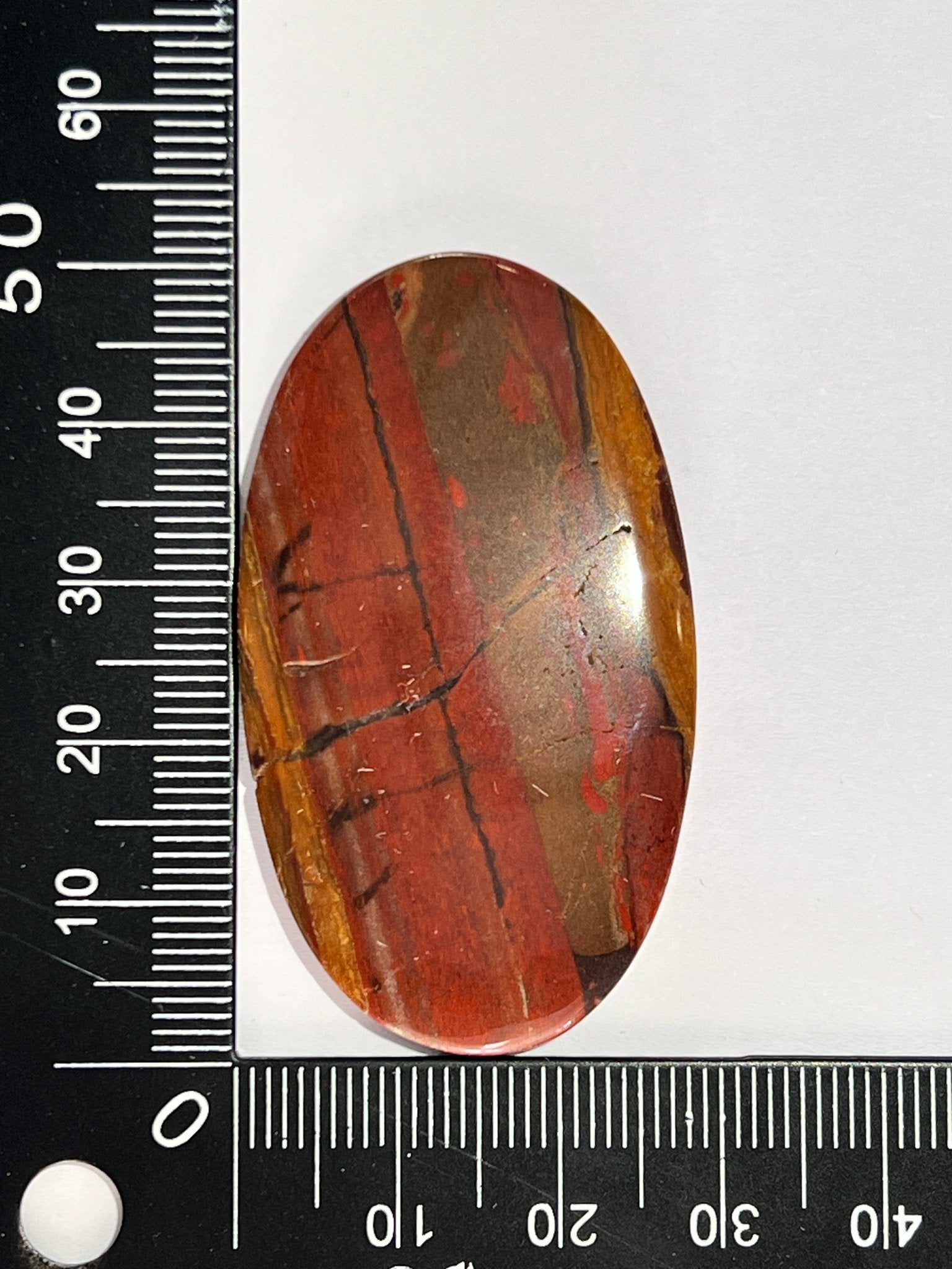 Jaspe Peau De Serpent n°5 (5cm x 2,9cm) - Solyluna Macramé