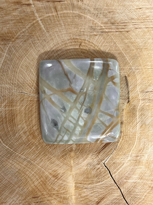 Jaspe Picasso n°4 (3,2 cm x 3 cm) - Solyluna Macramé