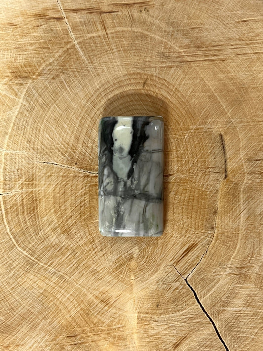 Jaspe Picasso n°5 (2,7cm x 1,5cm) - Solyluna Macramé