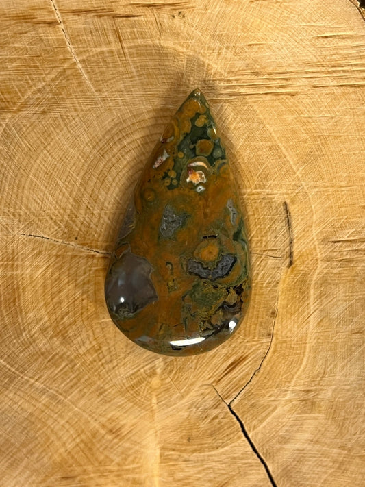 Jaspe Rhyolite n°4 (4cm x 2,1cm) - Solyluna Macramé