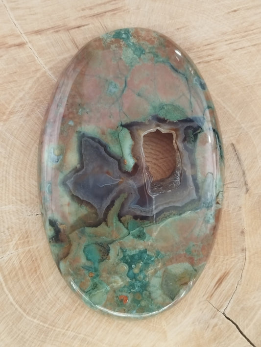 Jaspe Rhyolite n°4 (5,6cm x 3,5cm) - Solyluna Macramé