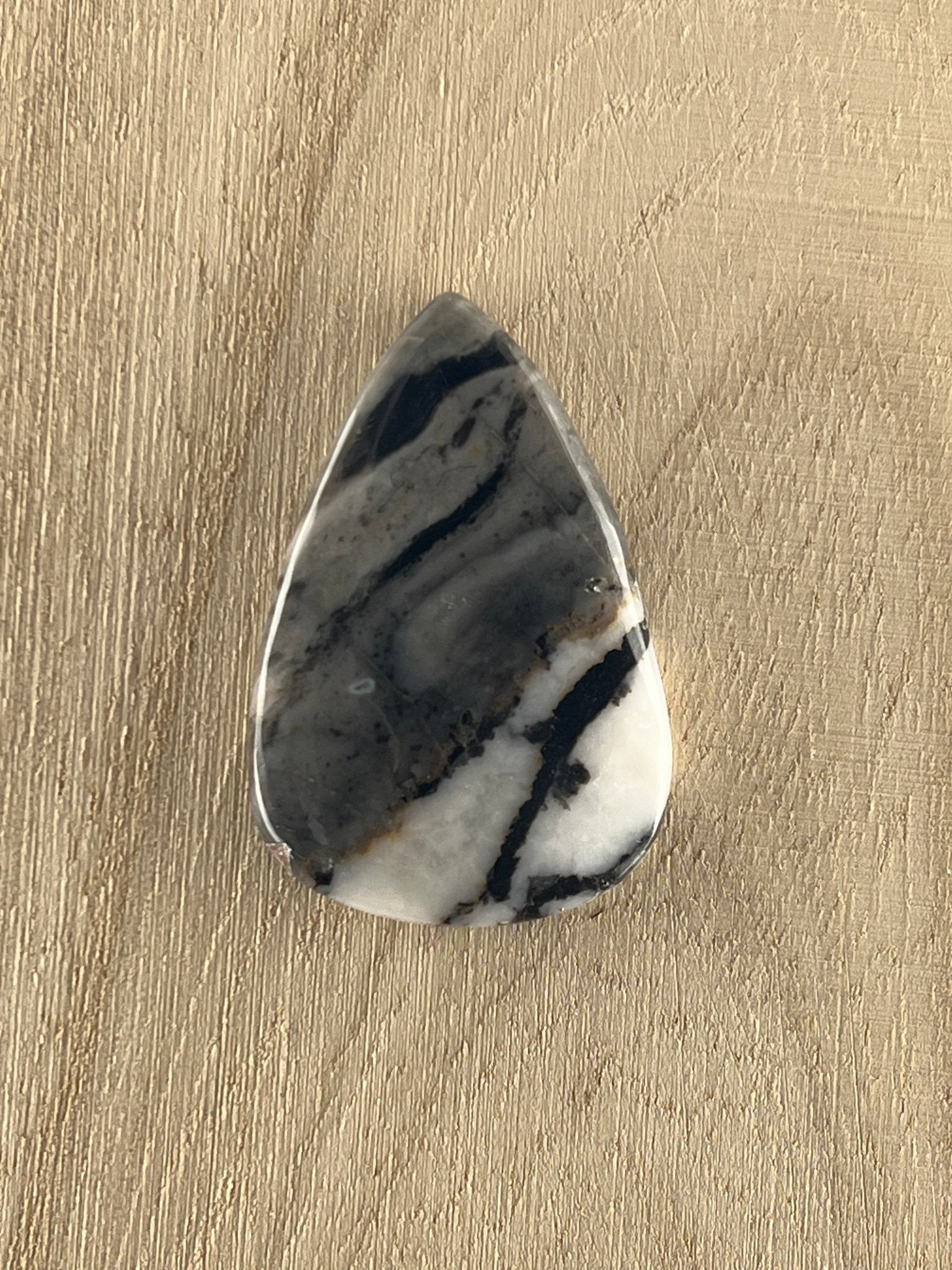 Jaspe zèbre n°5 (4cm x 2,7cm) - Solyluna Macramé